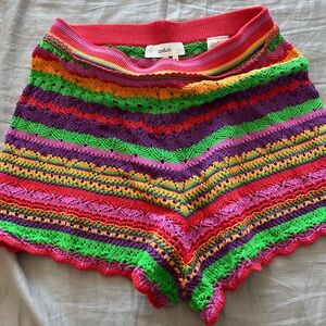Adorable BA&SH multicolor crochet shorts